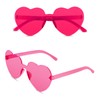 flintronic Heart Party Glasses, 2 Pcs Hippy Specs Sunglasses Funky