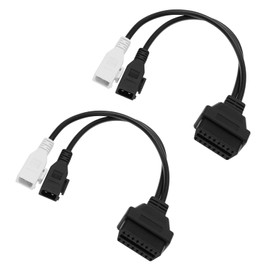 YINETTECH 2 STÜCKE 2x2-poliges auf 16-poliges OBDII OBD2 Diagnoseadapterkabel Anschluss von OBD OBD II 16pin Diagnosewerkzeug OBD-II Motorsystem Diagnosewerkzeug Teile