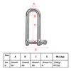 4pcs Stainless Steel U Type Shackle Lengthen U Sling Screws