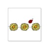 CafePress Flower Ladybug Sticker Square Bumper Sticker Car Decal