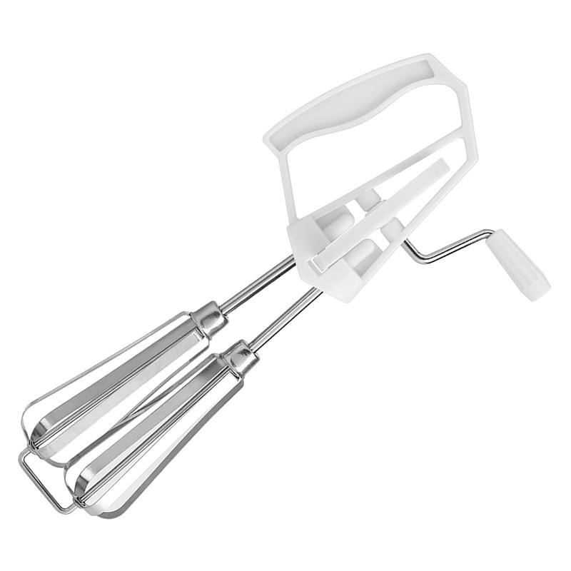 VIFER Rotary Hand Whisk Stainless Steel Hand-Held Egg Beater Manual