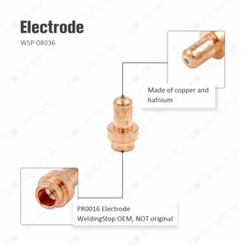 WeldingStop Plasma Electrode Tips Kit Compatible for Eastwood Versa-Cut 40 Cutter Torch 40Amps Trafimet CB50 Plasma Torch