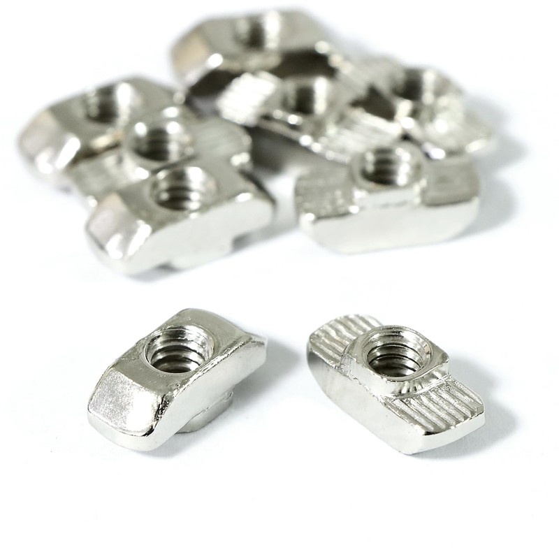 Abeicy 1/4"-20 Threaded Standard Steel Drop in T-Nut, Drop-in T-Nuts