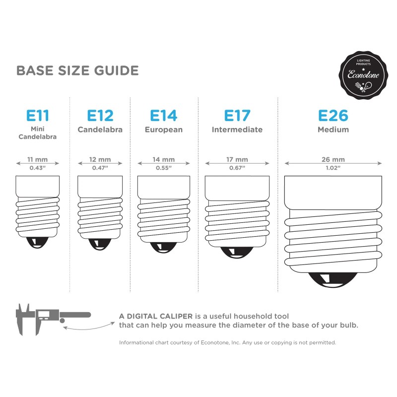 SATCO 4pk 75 Watt T4 Clear 1250L Mini Candelabra Base