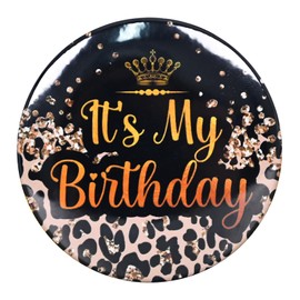 Leopard Birthday Pin for Boys Girls, Cheetah Birthday Pins for Women Birthday Girl Button,Happy Birthday Bin for Safari Theme Party