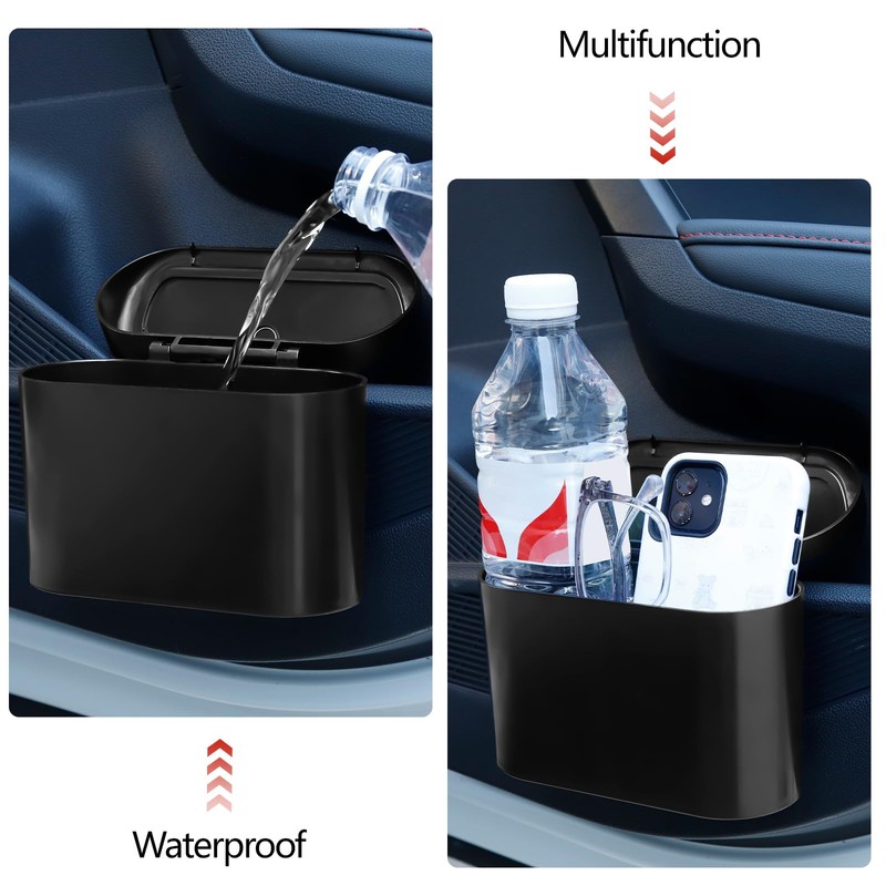 NBTEPEM Car Trash Can with Lid - 2 Pack, Mini