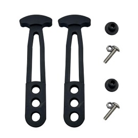 ZHUUO 2 Sets of Marine telescoping Ladder Straps, Marine Grade Safety Fixed Rubber Locking Straps with 3 Adjustable mounting Holes for 2 or 3 Step ladders (6 inch)