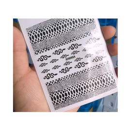 Generic Snake Snake Nail Decals Stickers Xh809Sa Black Nail Wraps Art Stickers Manicure Supplies for Women for Home Nails Full Long Lasting Easy Apply and Remove