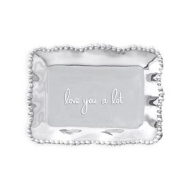 Beatriz Ball GIFTABLES Organic Pearl rect Engraved Tray- Love You a lot