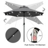 Sunnyglade 9' Solar LED Lighted Umbrella with 8 Ribs Adjustment