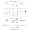 FIBO STEEL 16G Forward Helix Monroe Labret Lip Nose Studs
