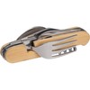 notrash2003 Multi-functional Folding Metal Camping Cutlery Set with Wooden Handle