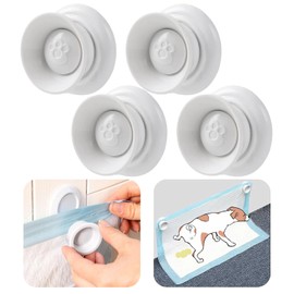 VIKOS Products (4-Pack) Potty Training Pad Magnetic Holder Compatible with Any Size of Puppy Pee Pads Perfect for Leg-Lifting Marking Dogs, Strong Magnets Will Stick on Most Flat Surfaces - White Paw