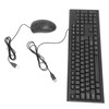 Keyboard and Mouse Combo Black Waterproof 104 Keys Anti Slip