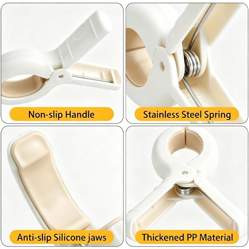 Beach Towel Clips for Beach Chairs, 10 Pack Heavy Duty
