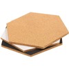 Juvale 3 Pack Hexagon Cork Board Tiles with Push Pins