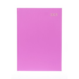 Collins Essential 2025 Business Diary - A4 Week to View Planner with Leathergrain Hardback Cover - Pink - ESSA43.50-25