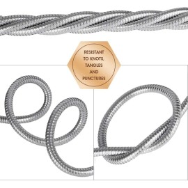 Beaulife 3 Ft Stainless Steel Short Garden Hose Flexible Kink-Free Garden Water Hose