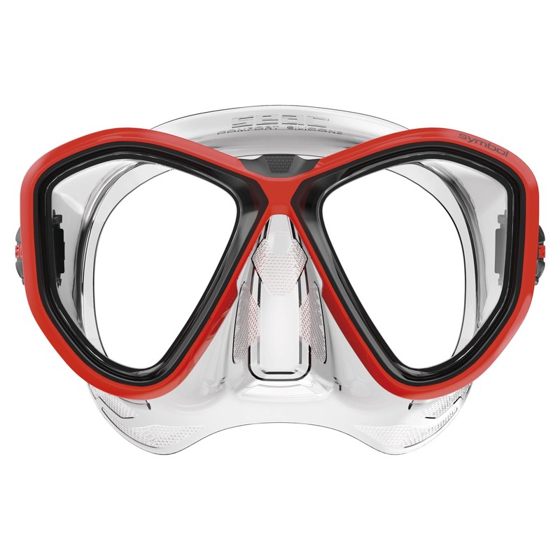 Seac Symbol, Made in Italy Zweiglas-Tauchmaske mit einer 3D-Schnalle direkt
