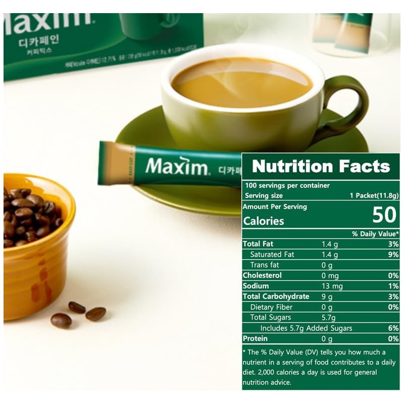 Maxim Decaffeinated Coffee Mix 50T