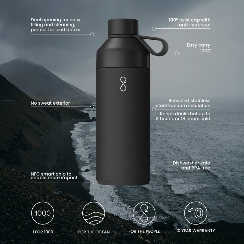 Ocean Bottle - Recycled Stainless Steel Drinks Reusable Water Bottle