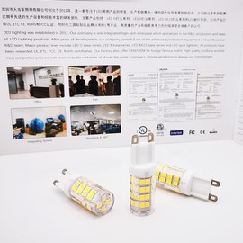 DA DANG JIA LED G9 Lamp 3.5W, 350lumen, AC120V, Daylight 6500K, Non-dimmable, 40Watt T4 G9 Halogen Equivalent, Chandelier Lighting G9 Bi-pin Base 6-Pack