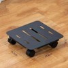Rolling Metal Plant Caddy with 360° Swivel Wheels for Indoor