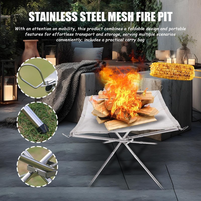 Portable Outdoor Fire Pit | Folding Fire Pits Outdoor Fireplaces