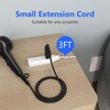 3FT Ultra Flat Plug Extension Cord with 3 Outlets, Ultra-Thin