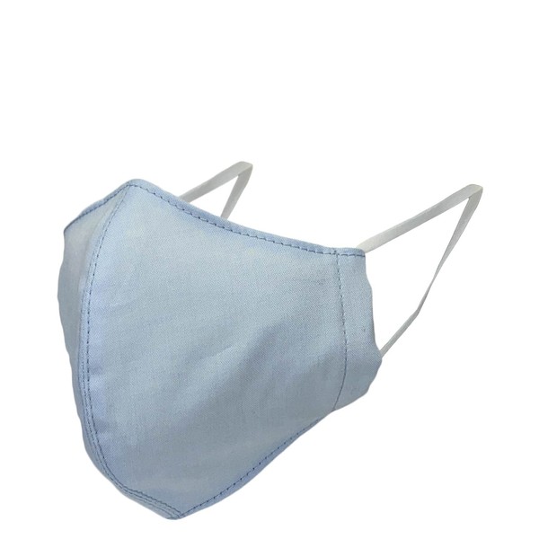 [§y∞YAGISEI] Goat Washable Mask, Ox, Blue, Antibacterial, Antiviral, Cleanser Back, 100% Cotton, Made in Japan, Cleanse Cloth Mask