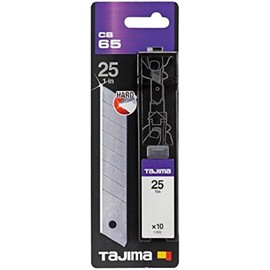 Tajima CB65 10-Piece "Endura" Spare Blades, Silver, 25 mm, Set of 10 Piece