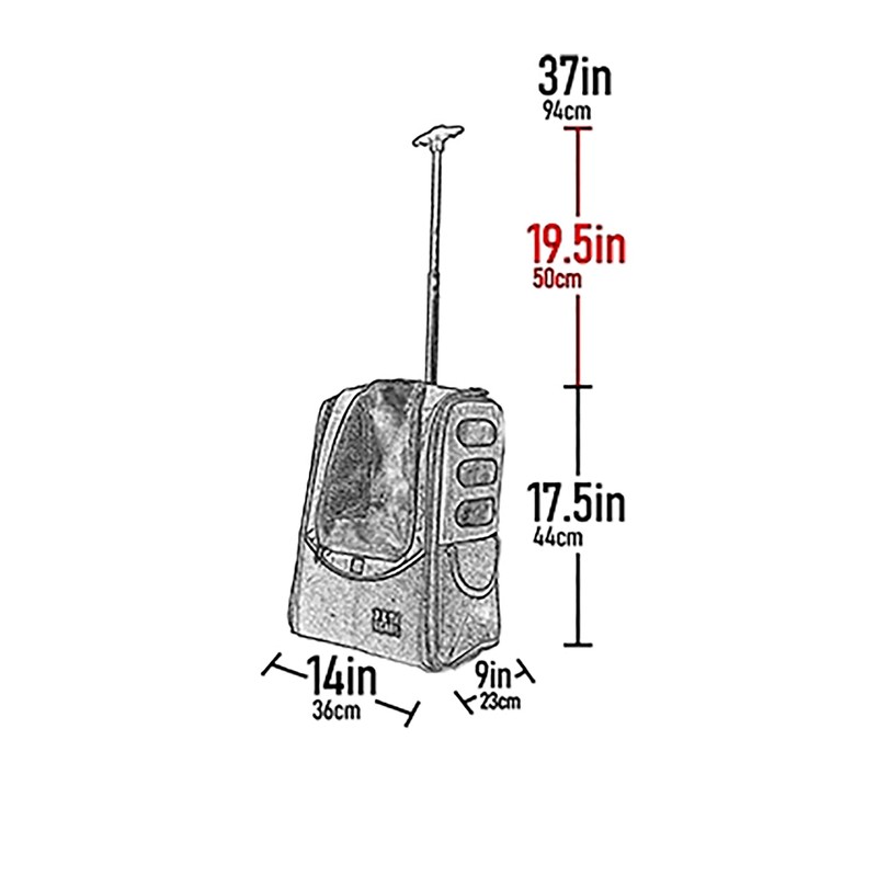 Pet Gear I-GO2 Roller Backpack, Travel Carrier, Car Seat for