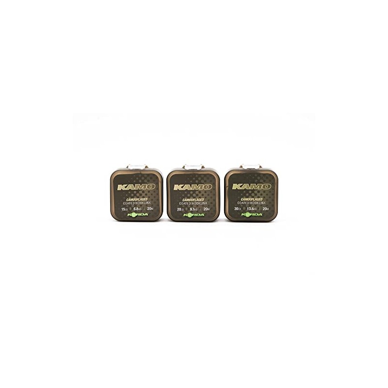 Korda Kamo Coated Hooklink 15lb 6.8kg - 20m Vorfachschnur, Vorfachmaterial,