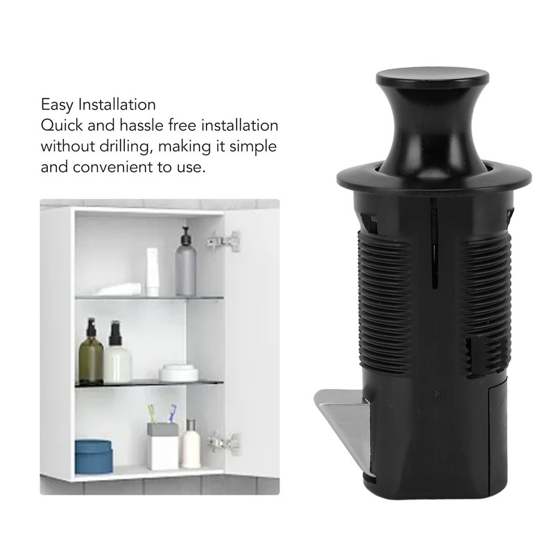 Cabinet Lock Zinc Alloy ABS Secure Round Embedded Push to