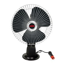 Lampa Chrome Effect Fan with Suction Cup 20 cm 24 V Black