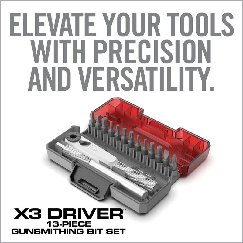 Real Avid X3 Ratcheting Screwdriver Set with 13 Bits, 3-in-1