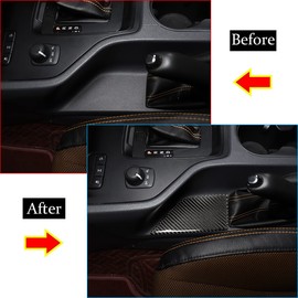 100% soft Carbon fiber Center Console Handbrake Slot Pad Decoration Sticker for Ford Ranger 2015-2021 Interior Accessories 1pcs