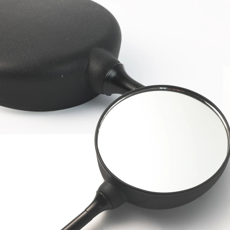 Unbranded Set Of 2 Rear View Motorcycle Mirrors Universal Black