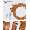 WOLFANT Handmade Full Grain Leather Casual Belts for Men,100% Italian