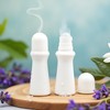 PurYupearl 4 Pcs White 75ml Empty Refillable Plastic Roller Bottle