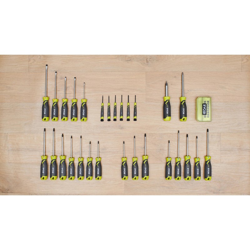 RYOBI - Set of 6 Precision Screwdrivers with Magnetic Head