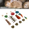 Rabbit Hanging Chew Toys Wood Grass Ball String Loofah Carrot
