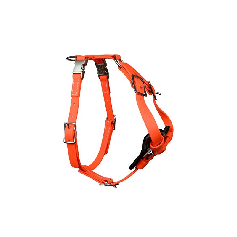 Redline K-9 All Weather Biothane Dog Harness (Medium, Orange)