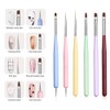 Juego de brochas profesionales para decoración de uñas de 6