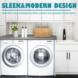 Royxen Laundry Countertop Solid Wood, Countertop for All Front-Loaded Washing Machine and Dryer, Extra Room for Laundry Room, Gray