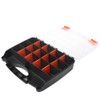 Tool Storage Box, 15 Compartments Transparent Small Parts Organizer Box,