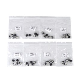 40pcs 8 Types 7805 7809 7812 7815 7905 7912 7915 LM317 to-220 Transistor Assortment Kit Set