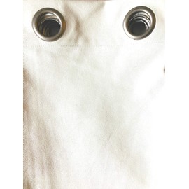 100 % Blackout Extra Long Linen Curtain (1 Panel). Thick Thermal Insulated Fabric. Off White,Beige Cream Gray Custom Made 12-24 feet Length 2 Story Room (Off White/Ivory, 120" Lx100 W)