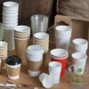 BIOZOYG Pack of 100 Coffee Cups Paper Cups 200 ml