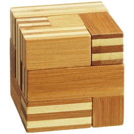 6057-Somawürfel Philos Green Games, Bamboo Logic Puzzle "7 Pieces